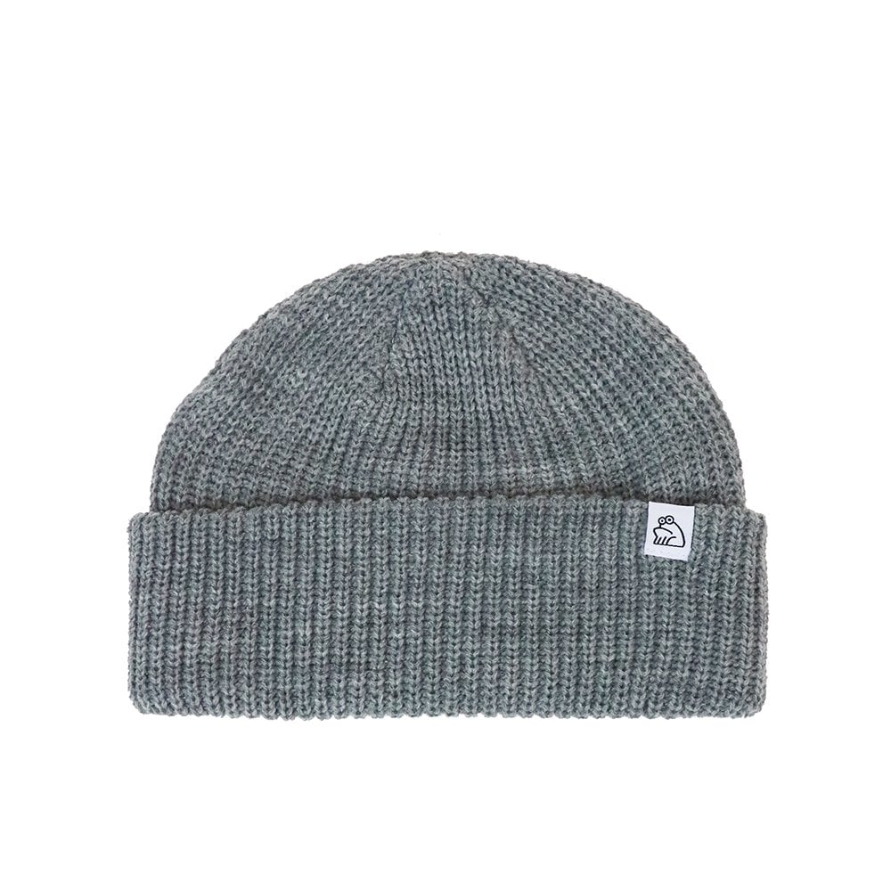 Sad Frog Badge Beanie - Grey Heather