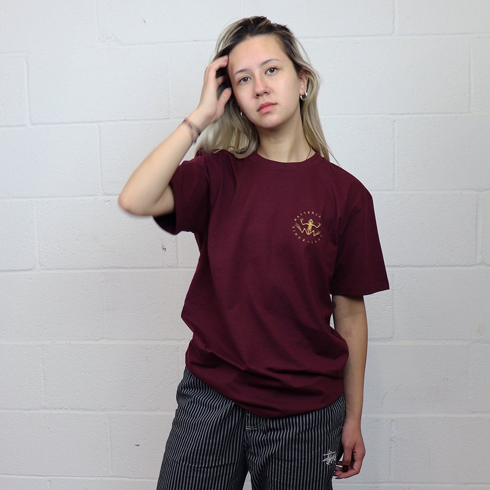 Zoology Embroidered T-Shirt - Burgundy