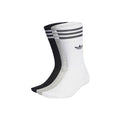 Solid Crew Sock - Wht/Grey/Blk