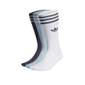 Solid Crew Sock - Wht/Blue/Nvy