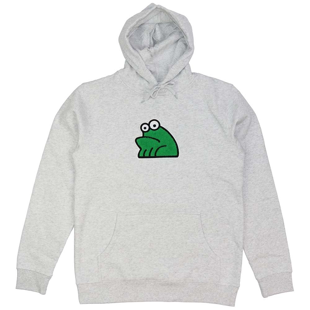 Applique Sad Frog Hood - Ash Heather