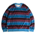 Ronen Velour Sweatshirt - Deep Ocean