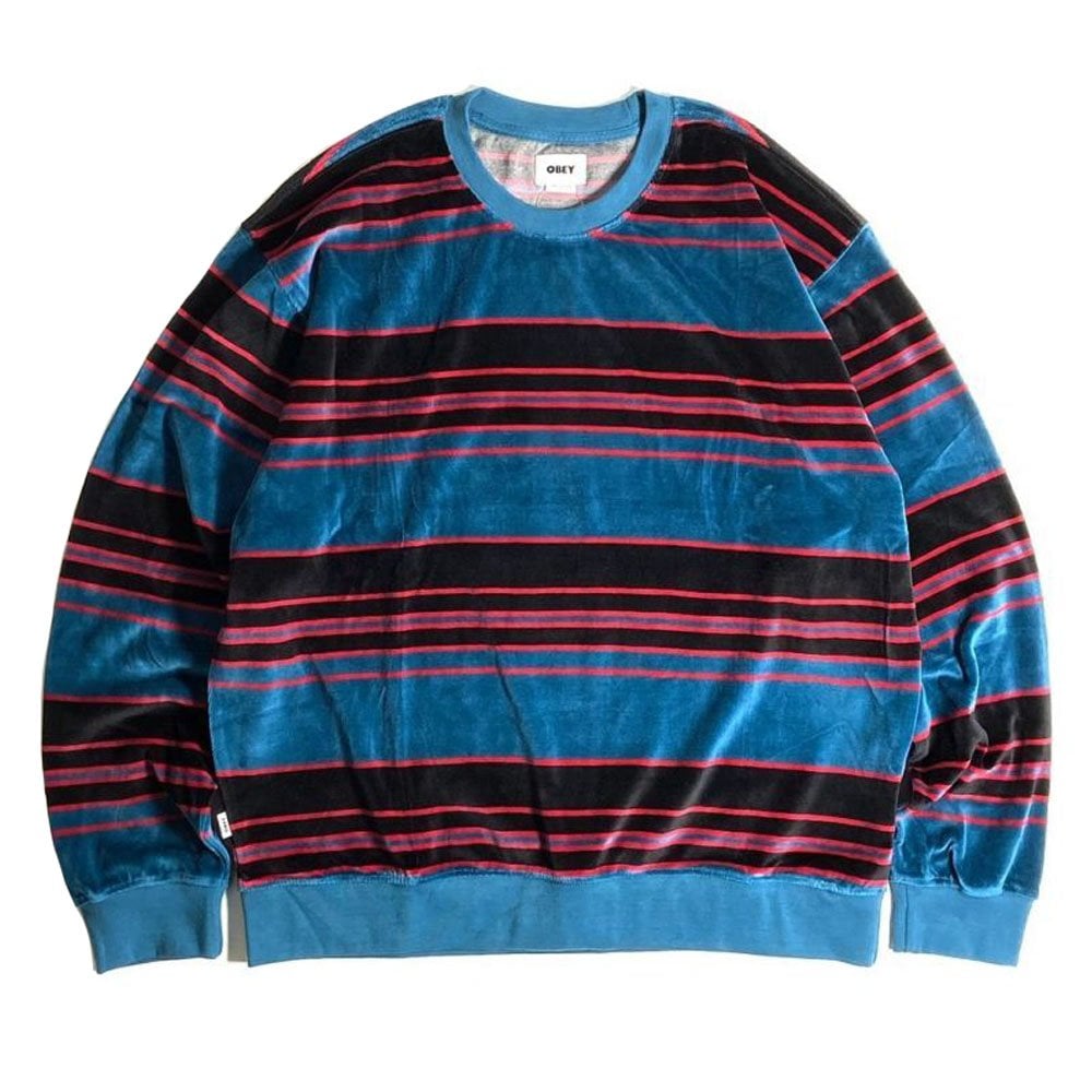 Ronen Velour Sweatshirt - Deep Ocean