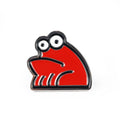 Sad Frog Pin - Red