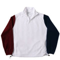 1/4 Zip Fleece - Crm/Burg/Nvy