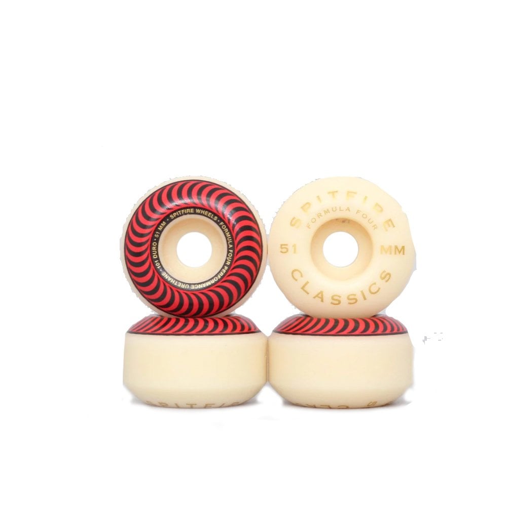 101A Formula Four Classic Wheels - Natural/Red