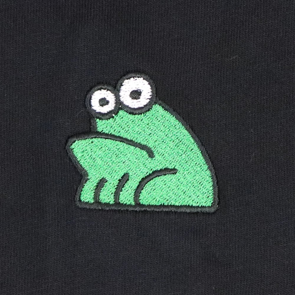 Sad Embroidered T-Shirt - Black