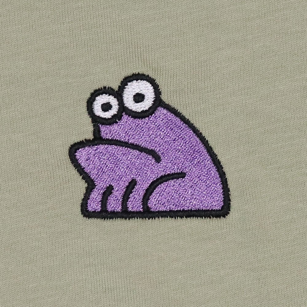 Sad Embroidered T-Shirt - Pistachio
