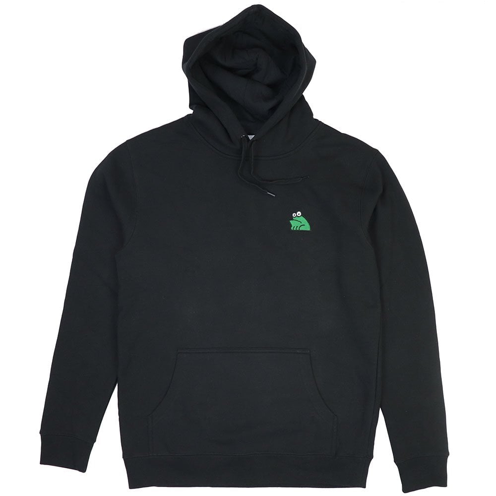 Sad Embroidered Hoodie - Black