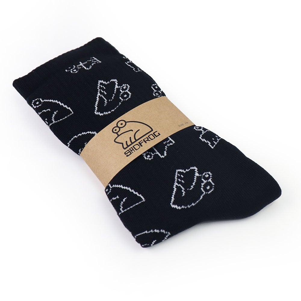 All Over Sock - Black/White