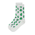 All Over Sock - White/Green