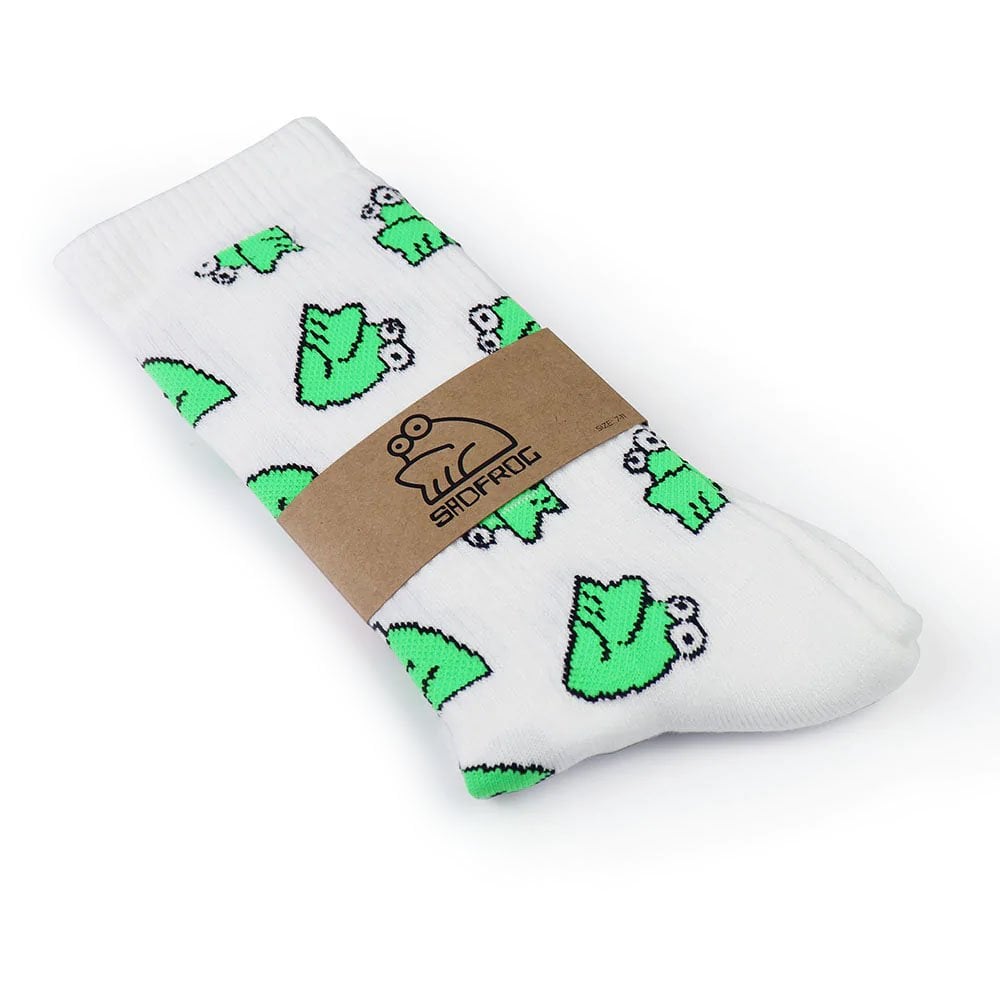 All Over Sock - White/Green