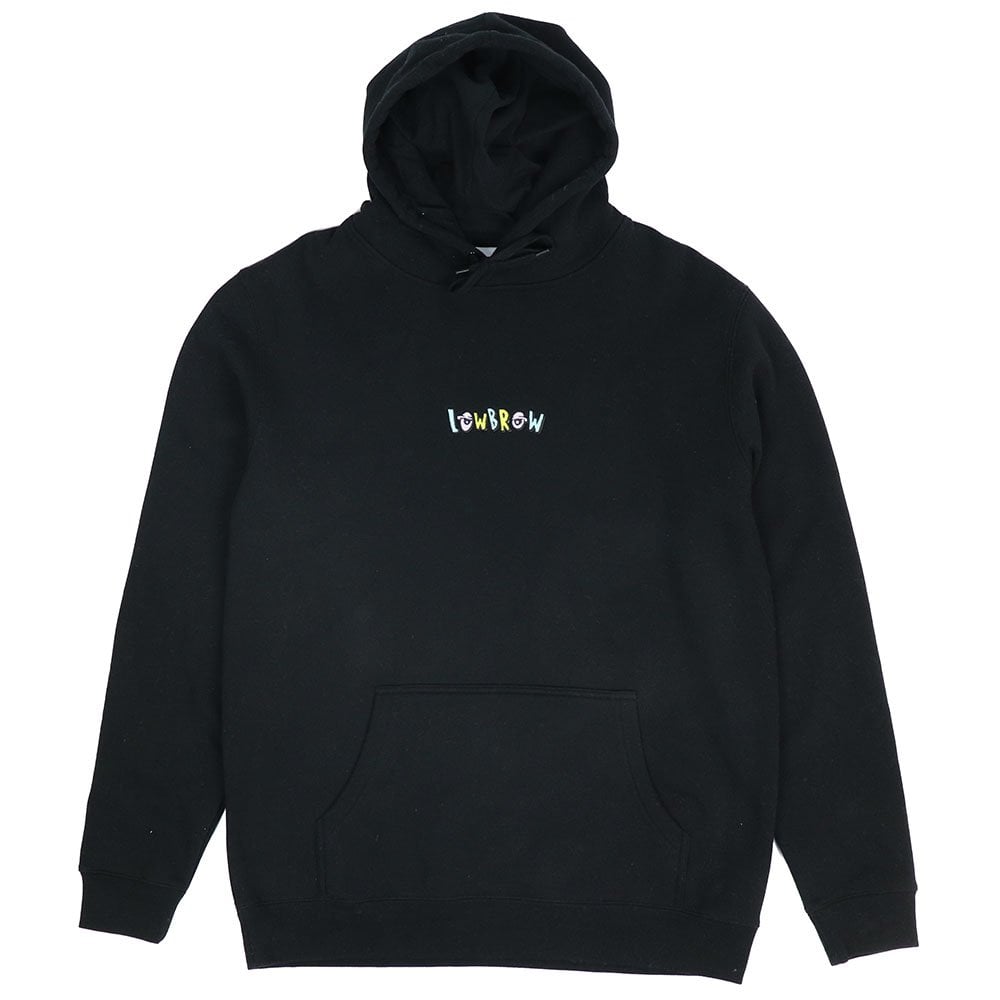 Logo Embroidered Hoodie - Black