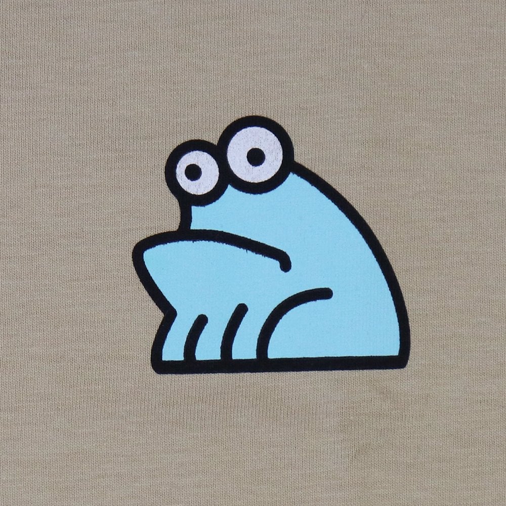 Printed T-Shirt - Tan/Turq