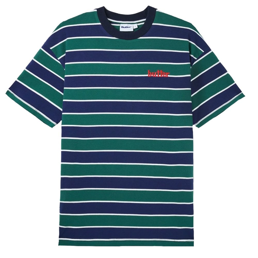 Cape Stripe T-Shirt - Navy/Fern