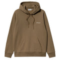 Hooded Script Embroidery Sweatshirt - Buffalo/Wht