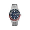 Q Timex Reissue 38mm Stainless Steel Watch - Blue/Red