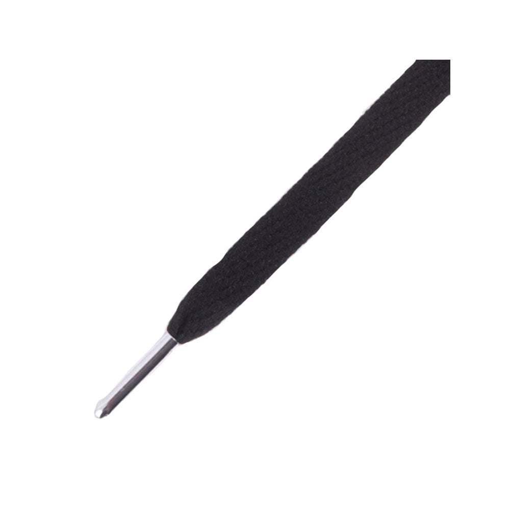 Flatties Metal Tips Shoelaces - Black/Silver
