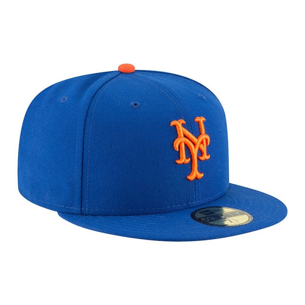 New York Mets Authentic On Field Game Blue 59FIFTY Cap - Blue/Orange