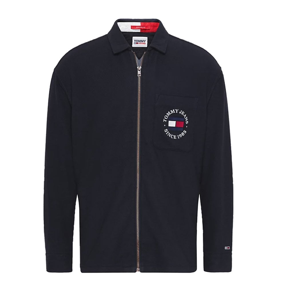 Zip-Thru Overshirt - Black