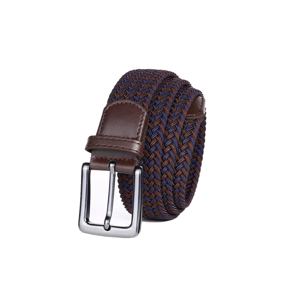 Multi Woven Belt - Navy/Choc