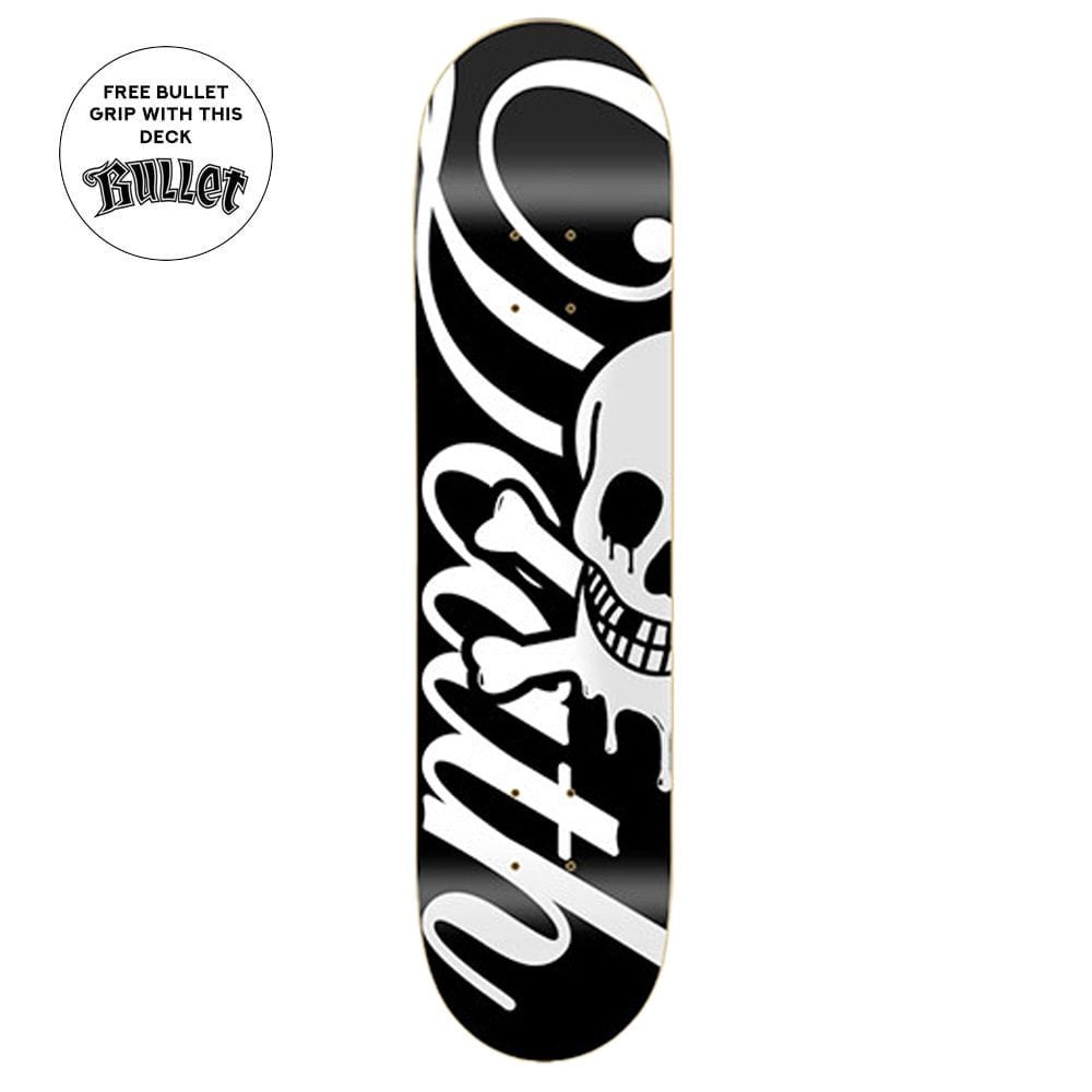 Death 'Script' Skateboard Deck - Black/White