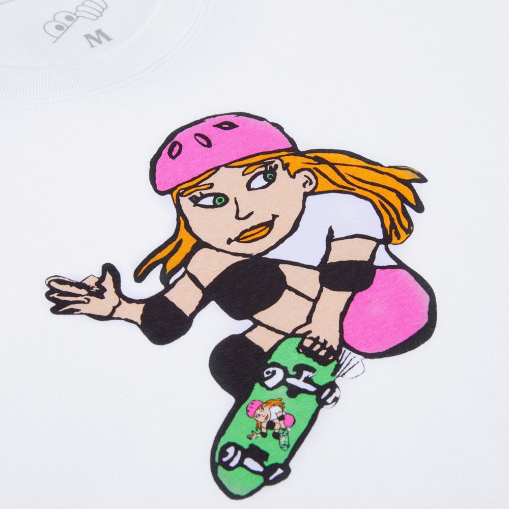 Skater Skate T-Shirt  - White