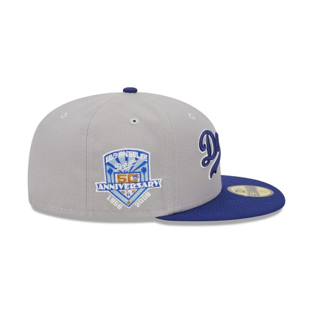 Los Angeles Dodgers Reverse Script 59FIFTY - Grey/Blue