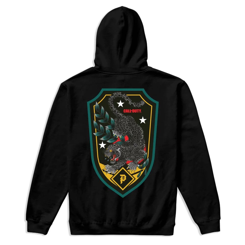 Black Jaguar Zipped Hoodie - Black