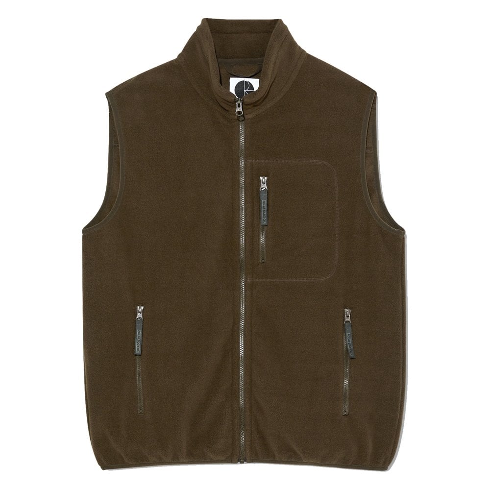 Basic Fleece Vest - Brown
