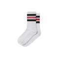 Fat Stripe Sock - Wht/Blk/Red