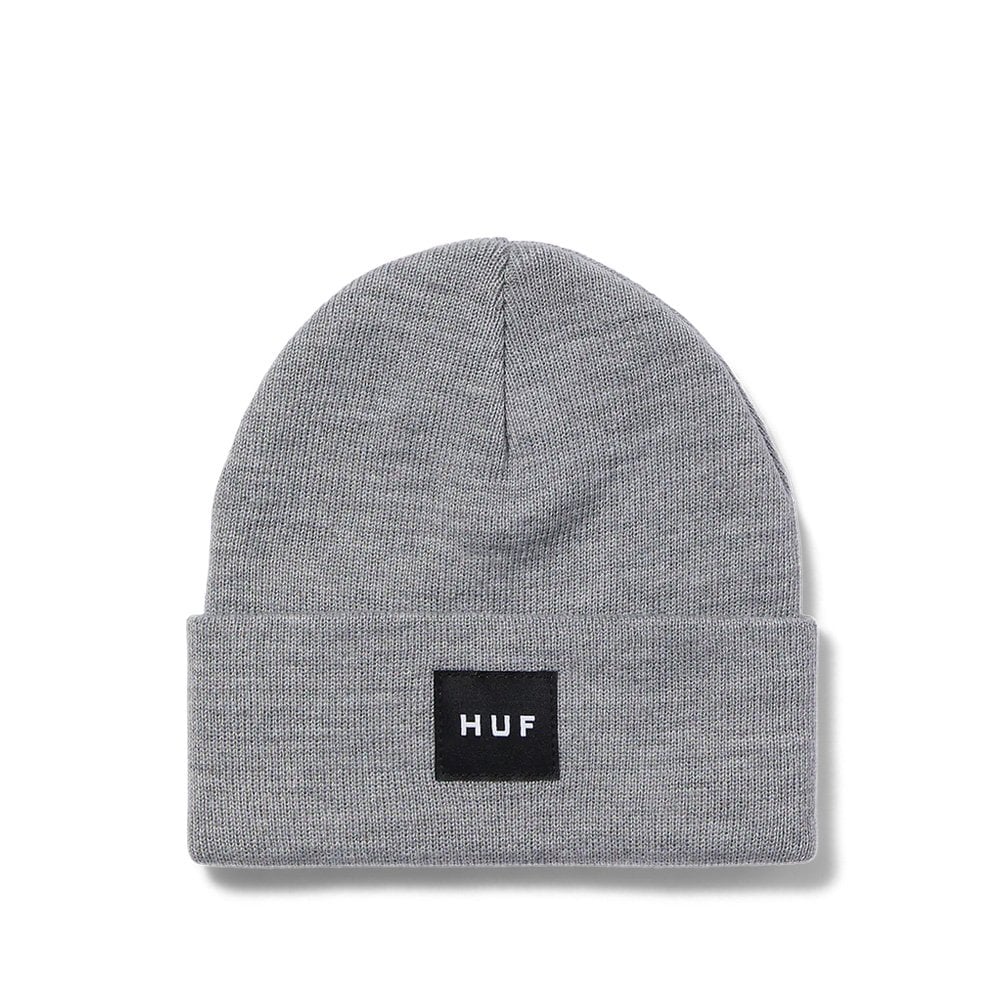 Essential Box Logo Beanie - Grey Heather