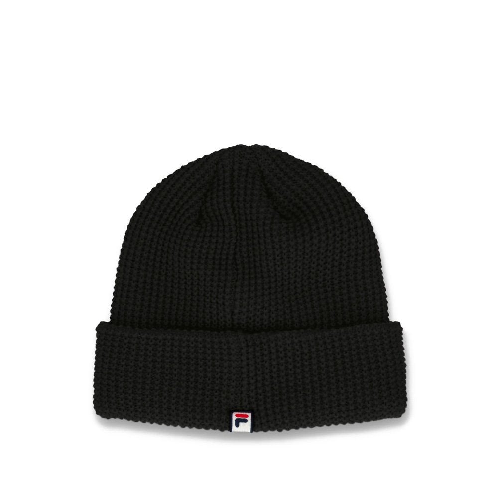 Kudoslux Reverse Knit Turn Up Beanie - Black
