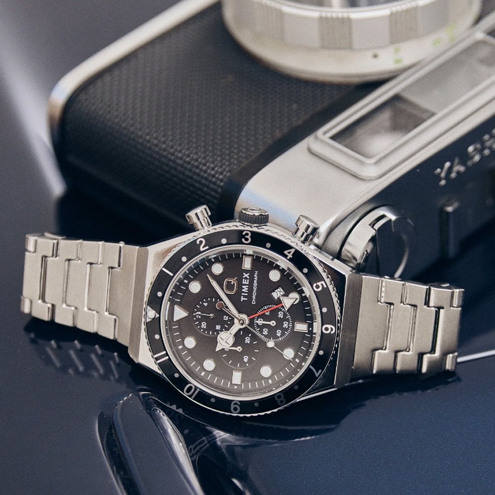 3 Time Zone Chronograph 40mm - Black