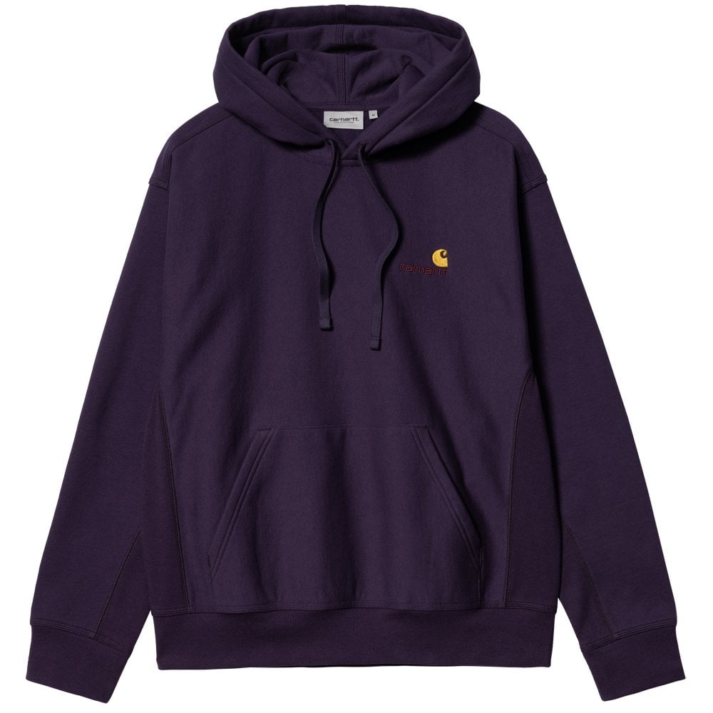 Hooded American Script Sweatshirt - Cassis