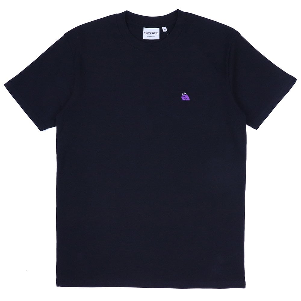 Sad Mini Embroidered T-Shirt - Black/Purple