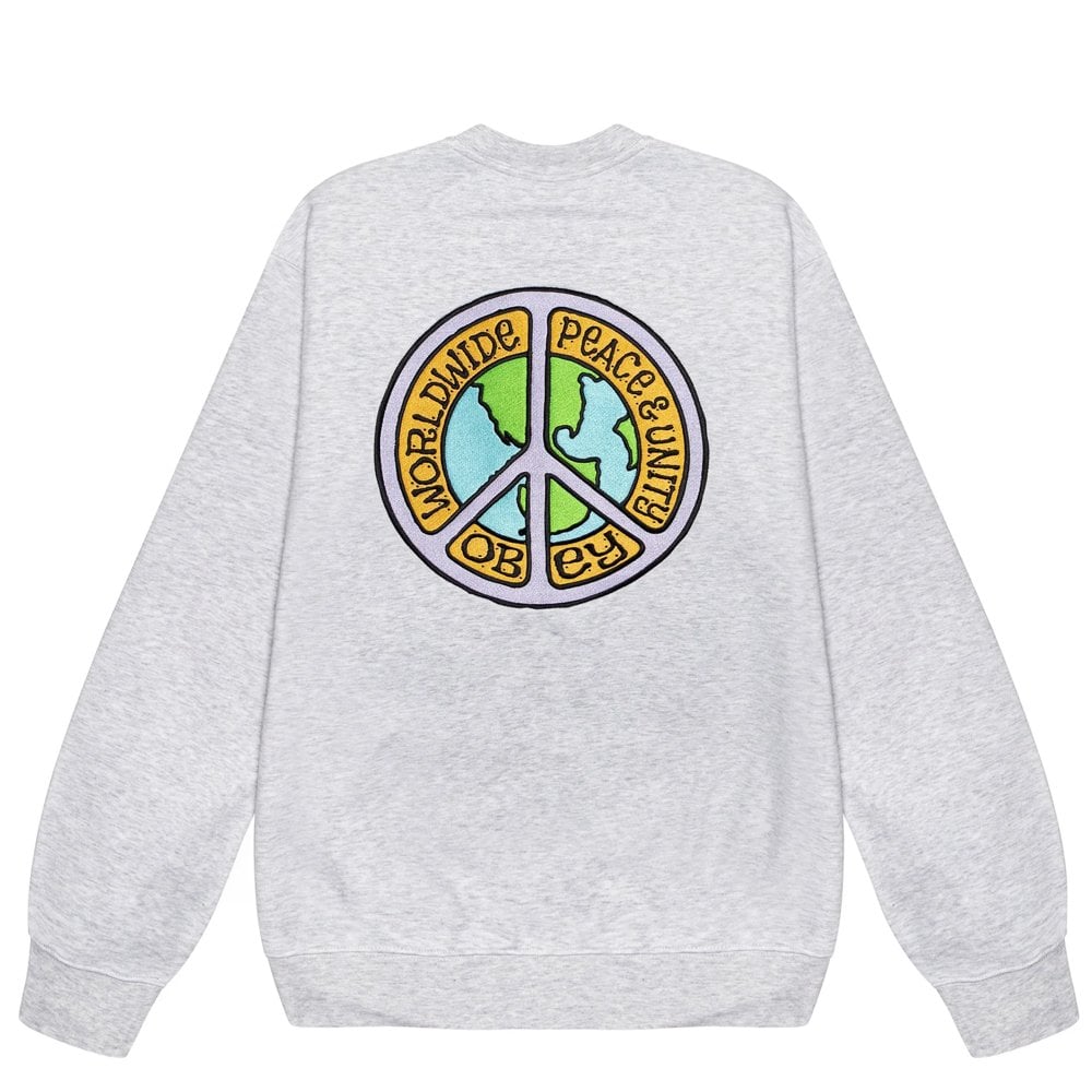 Peace & Unity Crewneck Sweatshirt - Heather Grey