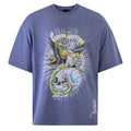 Eagle And Snake Battle T-Shirt - Indigo