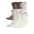 Trefoil Cushion Crew Socks 6 Pack - Earth Multi