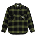 Mike Flannel Shirt - Blk/Army Grn
