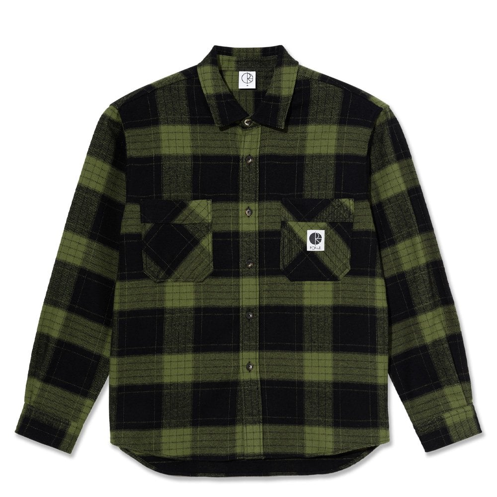 Mike Flannel Shirt - Blk/Army Grn