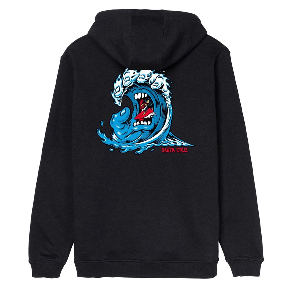 Screaming Wave Hoodie - Black