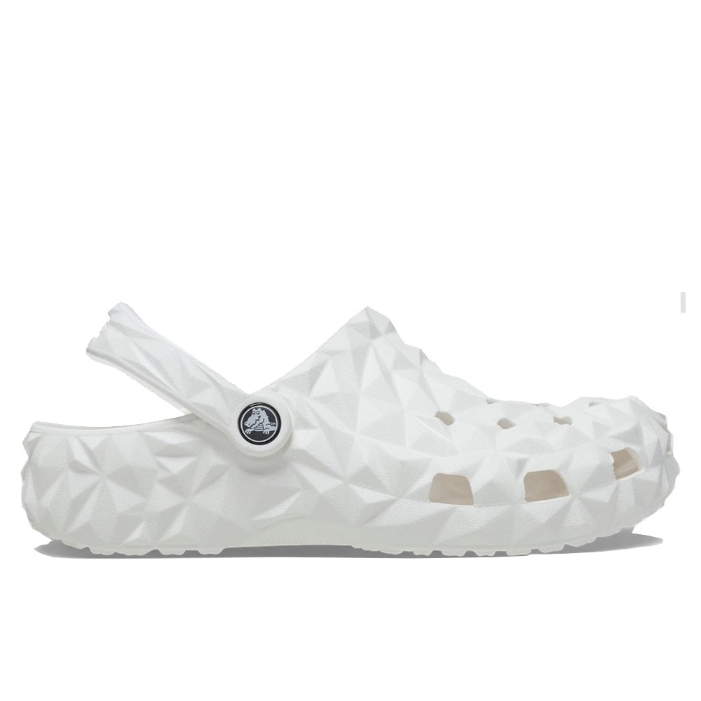 Classic Geometric Clog - White