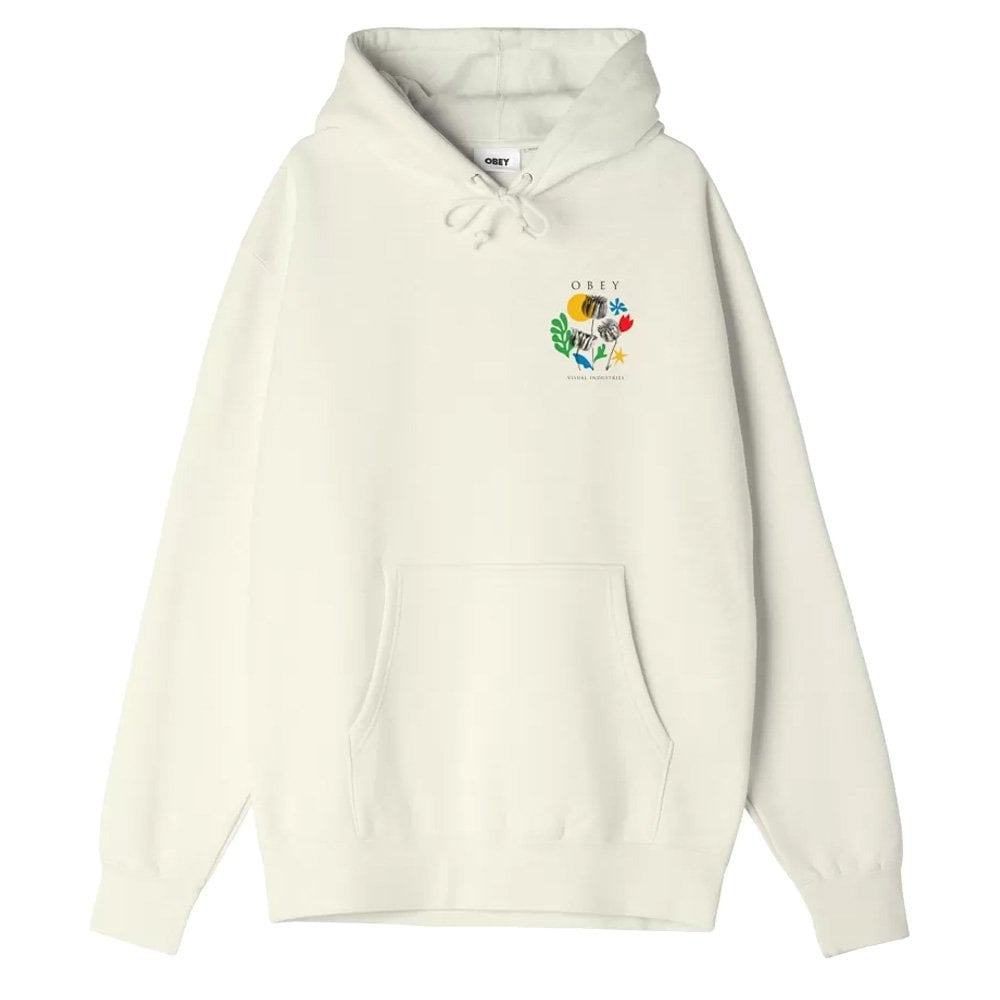 Flowers Papers Scissors Box Fit Heavyweight Hoodie - Unbleached