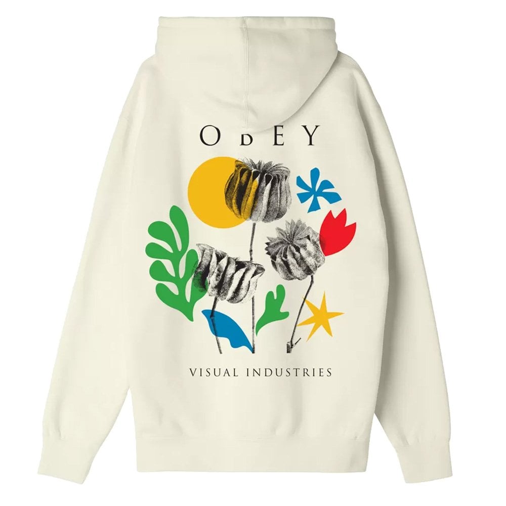 Flowers Papers Scissors Box Fit Heavyweight Hoodie - Unbleached