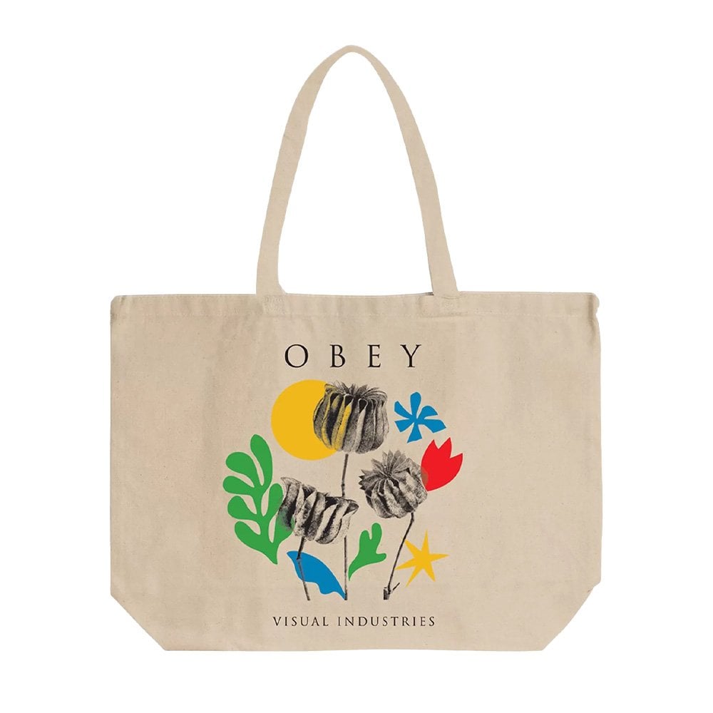 Flowers Papers Scissors Tote - Cream