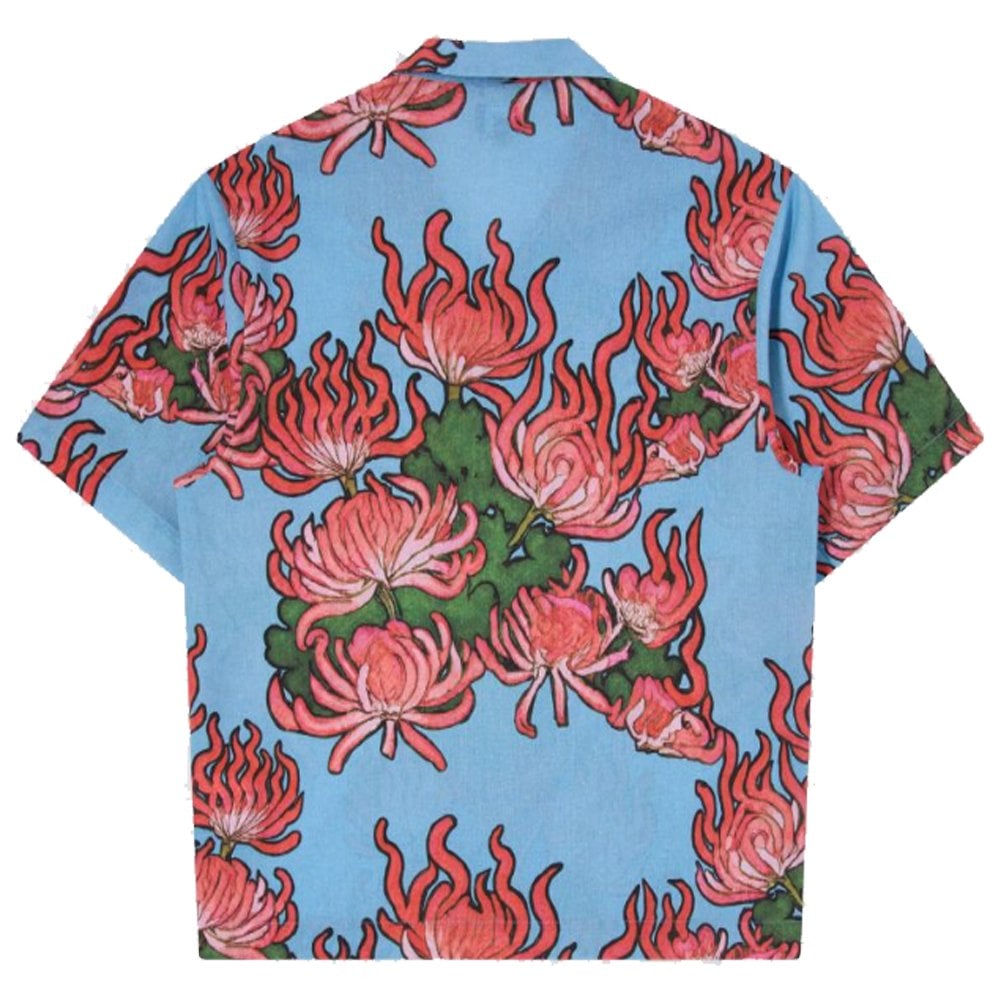 Kiku Short Sleeve Shirt - Blue/Red