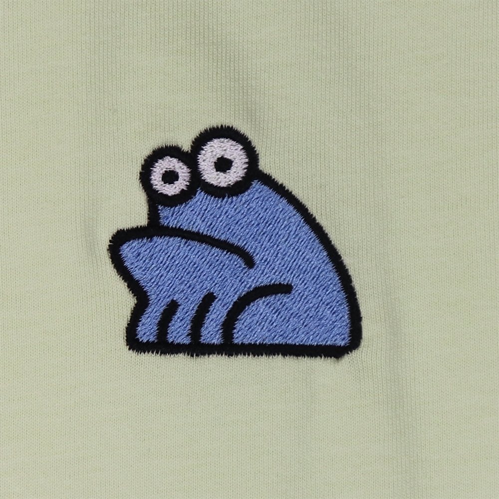 Sad Embroidered T-Shirt - Lime