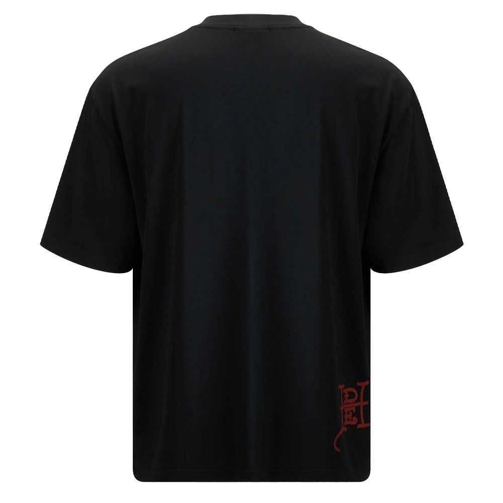 Snake & Skull Fire T-Shirt - Black