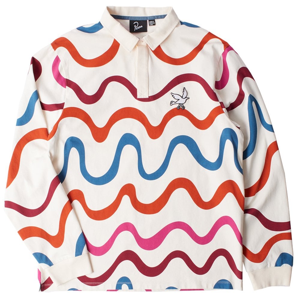 Coloured Soundwave Polo Shirt - Off White